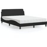vidaXL Krevet s madracem crni 140 x 190 cm od umjetne kože Cijene