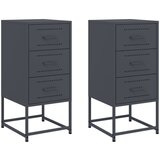  Noćni ormarići 2 kom antracit 36 x 39 x 78 cm čelični | Eponuda.com