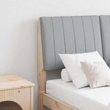 vidaXL Tapecirani uzglavlje Svijetlo siva 120 cm Čvrsto borovo drvo | shoptok.hr
