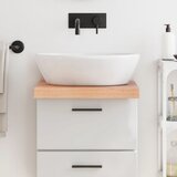  Kupaonska radna ploča svjetlosmeđa 40x60x(2-6) cm masivno drvo | shoptok.hr