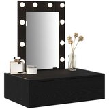 vidaXL Crni hrast MDF, drvo 60 x 40 x 70 cm Toaletni stol Pravokutni | shoptok.hr
