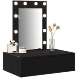 vidaXL črni hrast mdf, les 60 x 40 x 70 cm toaletna miza pravokotna | Shoptok.si