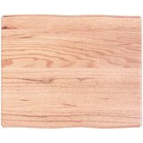 vidaXL Mizna plošča svetlo rjava 60x50x6 cm obdelana trdna hrastovina Cene