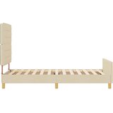  Krevetna konstrukcija s uzglavljem Krema 90 x 200 cm tkanina | shoptok.hr