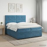  Boxspring krevet s madracem Plava 200 x 200 cm Baršun | shoptok.hr