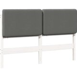  Tapecirani uzglavlje s uzglavljem Bijela i svijetlo siva 160 cm | shoptok.hr