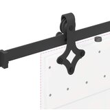 Pribor za klizna vrata 213,5 cm čelični crni | Eponuda.com