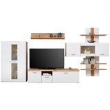 Mömax Vitrina Auris, Bela, Barva Hrasta | Shoptok.si