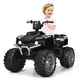  12V mini električni kvad s glazbom i sirenom, 2,8-5 km/h za djecu uzrasta od 3 do 7 godina (do 35kg), crn | shoptok.hr