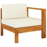  Srednja sofa s 1 naslonom za ruke krem bijela bagremovo drvo | shoptok.hr