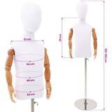  Podesiva lutka 120-150 cm s postoljem Uniseks PP Bijela | shoptok.hr