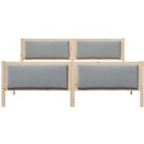  Okvir za krevet Svijetlo siva 200 x 200 cm tkanina | shoptok.hr