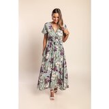 Fenzy Duga Haljina S Cvjetnim Printom, Svijetlo Maslinasta | shoptok.hr
