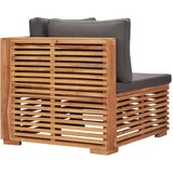  Vrtna kutna sofa sa sivim jastukom od masivne tikovine | shoptok.hr