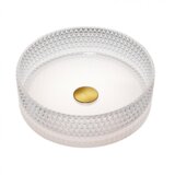 Copen stakleni nadgradni lavabo Ø400x125 belo dno C-15-003 | ePonuda.com