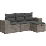 vidaXL 4-dijelni set vrtnih sofa od poliratana s jastucima sivi | shoptok.hr