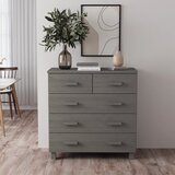vidaXL Komoda svetlo siva 79x40x80 cm trdna borovina Cene