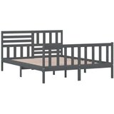  Posteljni okvir siv iz trdnega lesa 150x200 cm 5FT, (20643500) | Shoptok.si