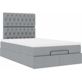  Otomanski krevet s madracem svijetlosivi 120x200 cm tkanine | shoptok.hr