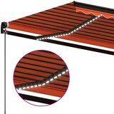  Tenda na ručno uvlačenje LED 450 x 350 cm narančasto-smeđa | shoptok.hr
