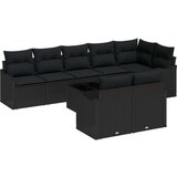  Set garniture za vrt od 9 dijelova s jastučićima bež poly ratan Garnitura za vrt za 2 osobe s jastučićima crni poly ratan | shoptok.hr