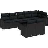  Vrtna sedežna garnitura 9 pcs Črna poli ratan, (5000144862) | Shoptok.si