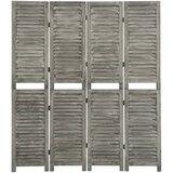Furnova Paravan 4-delni siv 143x166 cm trden les, (21930043) | Shoptok.si