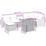  8-dijelni set vrtnih sofa od poliratana s jastucima crni | shoptok.hr