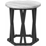  Ugolni bočni stol 3 pcs Siva Sonoma Inženjerska drva i čelik | shoptok.hr
