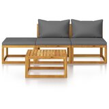  4-dijelna vrtna garnitura od masivnog drva bagrema s jastucima | shoptok.hr