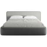 Makamii Sivi tapecirani bračni krevet s prostorom za odlaganje s podnicom 160x200 cm Kiana – | shoptok.hr