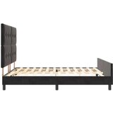  Črno Velur Posteljno Okvir 180x200 cm, (22049189) | Shoptok.si
