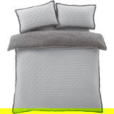 Catherine Lansfield Siva posteljnina za zakonsko posteljo iz sherpa flisa 200x200 cm Cosy Nori – | Shoptok.si