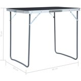  Sklopivi stol za kampiranje s metalnim okvirom 80 x 60 cm sivi | shoptok.hr
