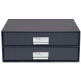 Bigso Box of Sweden Temno siv dvonadstropni predal za datoteke Bigso, 33 x 22,5 cm Cene