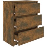  Komoda boja dimljenog hrasta 60 x 35 x 76 cm konstruirano drvo | shoptok.hr