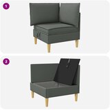  Kutna Sofa s Pohranom Tamnosiva Tkanina | shoptok.hr
