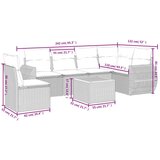  7-dijelni set vrtnih sofa od poliratana s jastucima bež | shoptok.hr