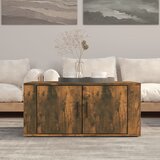 vidaXL Klubska mizica dimljeni hrast 80x50x36 cm inženirski les Cene