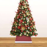 vidaXL Podloga za novoletno jelko rdeča in bela 48x48x25 cm | Shoptok.si