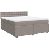 vidaXL Box spring postelja z vzmetnico taupe 180x200 cm blago, (21310328) | Shoptok.si