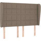  Vzglavje z ušesi taupe 147x23x118/128 cm blago, (20954216) | Shoptok.si