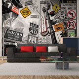  Tapeta - NYC signs on a monochrome background 200x154 Cijene