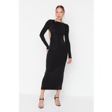 Trendyol Black Back Detailed Midi Dress Cene