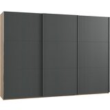 MID.YOU omara z drsnimi vrati, barve grafita, barve hrasta | Shoptok.si