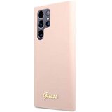 Guess Metal Logo Silikon Galaxy S22 Ultra Roza GUHCS22LLSLMGPP | Shoptok.si