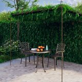 vidaXL Vrtna pergola antikna smeđa 4 x 3 x 2,5 m željezna Cijene
