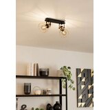 Eglo reflektor Sambatello 900383, 2x E27, dužina 48 cm, crna i brušeni mesing | shoptok.hr