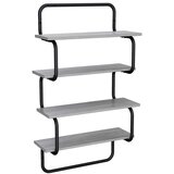 Polica sa 4 nivoa Siva Sonoma 80 x 24 5 x 104 cm - Siva Sonoma 80 cm 4 razine | shoptok.hr