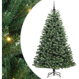 vidaXL Umetno Zložljivo Božično Drevo Zelena 210 cm PVC in kovina | Shoptok.si
